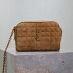 Saint Laurent YSl Suede Cassandre Matelassé Square MiniCamera Bag - Image 2