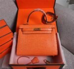 Hermes Kelly Gold Buckle Bag-Crocodile - Image 17