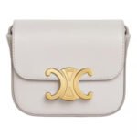 Celine MINI TRIOMPHE IN SHINY CALFSKIN white Very Rare Colour