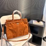 Prada Large suede handbag - Image 2