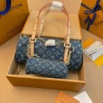 Louis Vuitton LV PAPILLON Denim Handbag - Image 2