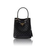 Prada Panier Leather Cutout Pattern Mini Bag