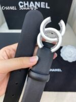 Chanel Belt With Double C Buckle Black Women Belt 30MM - Image 2