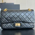 Chanel 2.55 Black Aged Calfskin Handbag - Image 2