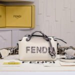 FENDI By The Way Mini Leather Boston Bag - Image 5