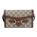 Gucci Horsebit 1955 Canva&Leather Shoulder Bag
