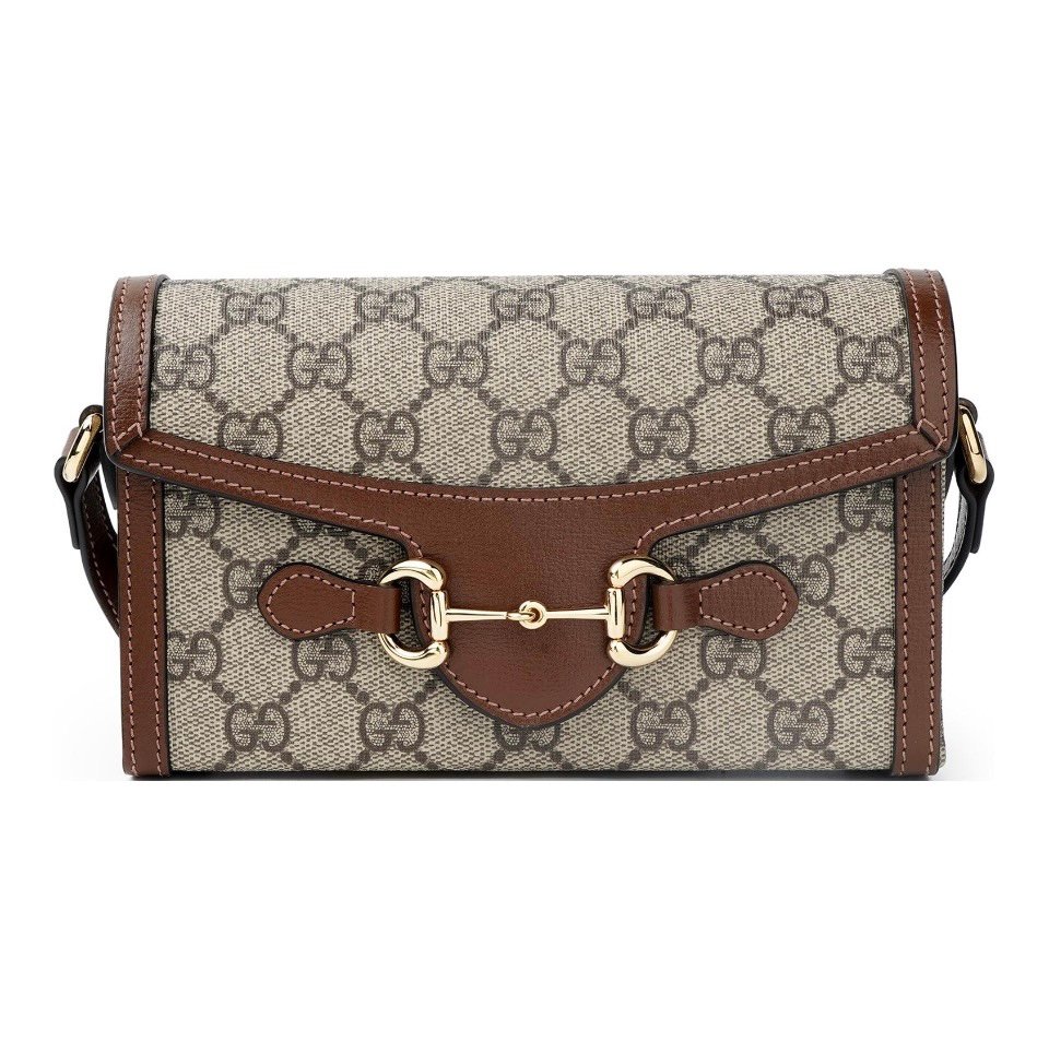 Gucci Horsebit 1955 Canva&Leather Shoulder Bag
