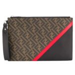 FENDI Printed Canvas Clutch