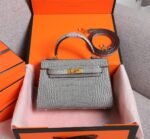Hermes Kelly Gold Buckle Bag-Crocodile - Image 9