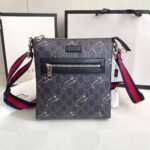GUCCI Classic Canvas&Leather Crossbody Bag - Image 7