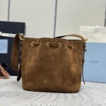 Prada Suede Bucket Bag 10A quality 1BE079 - Image 3