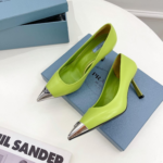 Prada 6.5CM All-in-one Pointy Heel Slide Sandal - Image 4