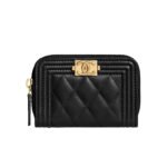 Chanel 21k LE BOY Zipper Wallet