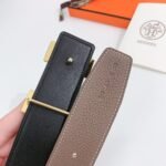 Hermes H Belt Buckle & Reversible Brown For Women, Women Belt 380MM - Image 7