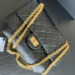 Chanel 2.55 Black Aged Calfskin Handbag - Image 4