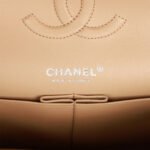 Chanel Classic Flag Bag Medium Classic Double Flap Bag Beige   Silver Hardware - Image 8