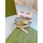 Gucci  Imported Calfskin Apricot Bottom Vintage GG Swivel Buckle Double Sided/Cuttable 20MM