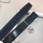 Hermes H Belt Buckle & Reversible Black For Women, Women Belt 380MM - Image 3