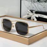 Dior Gold Metal Gold Frame Fashion sunglasses Top quality - Image 6
