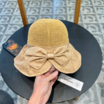 Chanel Knitted Breathable Bow Basin Hat Sunhat - Image 5