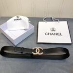 Chanel Belt With Double C Buckle Black Women Belt 30MM - Image 6