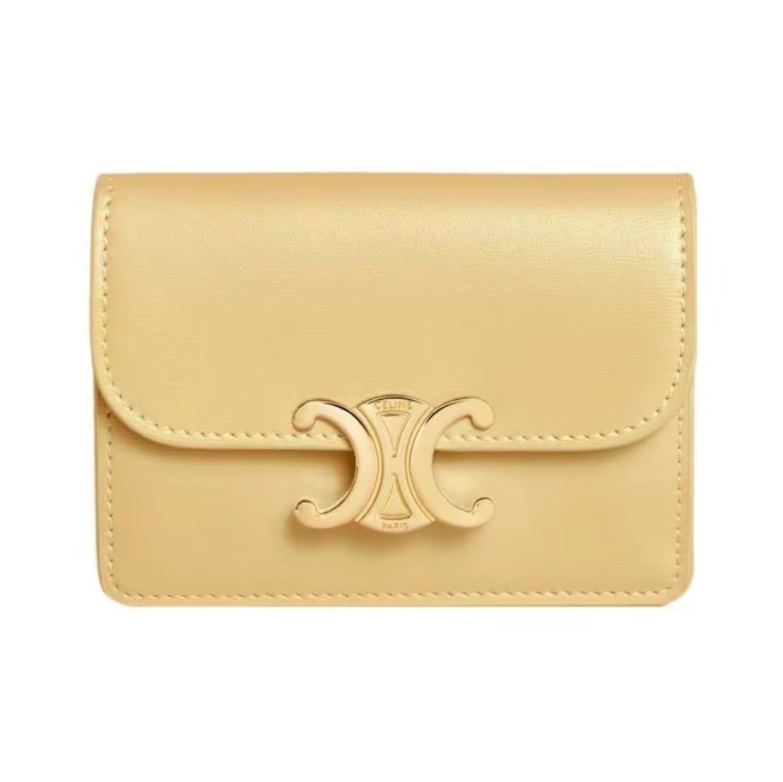 Celine Triomphe Leather card bag