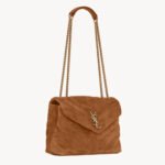 Saint Laurent LOULOU Quilted Suede Bag - Image 4