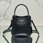 Prada Panier Leather Cutout Pattern Mini Bag - Image 3