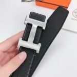 Hermes H Belt Buckle & Reversible Black For Women, Women Belt 380MM - Image 2