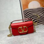 VALENTINO GARAVANI V Logo Baguette Shoulder Bag Ladies MINILOCO Calfskin Bag - Image 11