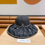 Chanel Bow With Large Brim And Small Face Visor  Sunhat - Image 2