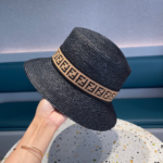Fendi Straw Flat Top Hat  Sunhat - Image 4