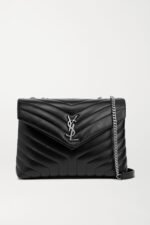 SAINT LAURENT Loulou medium quilted leather shoulder bag black