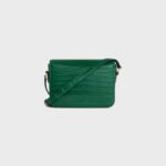Celine Teen Triomphe Bag In Niloticus Crocodile Green - Image 3