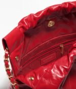 CHANEL 22 SMALL HANDBAG Shiny Calfskin & Gold-Tone Metal Red - Image 3