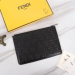 FENDI Printed Canvas Clutch - Image 7