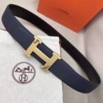 Hermes H Belt Buckle & Reversible Black For Women, Women Belt 380MM