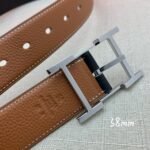Hermes H Belt Buckle & Reversible Brown For Women, Women Belt 380MM - Image 2
