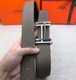 Hermes H Belt Buckle & Reversible Brown For Women, Women Belt 380MM - Image 2