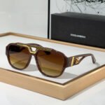DOLCE & GABBAN DG Mirror Leg Hollowed Out Logo Sunglasses Top quality - Image 4