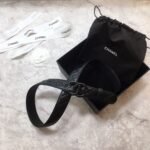 Chanel Belt Quilted With Double C Buckle Black With Black Hardware Women Belt 30MM - Image 4