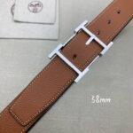 Hermes H Belt Buckle & Reversible Brown For Women, Women Belt 380MM - Image 5