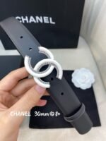Chanel Belt With Double C Buckle Black Women Belt 30MM - Image 6
