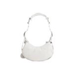 BALENCIAGA Le Cagole XS studded crinkled-leather shoulder bag White - Image 4