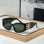 Balenciaga  Mirror leg Logoo Aviator Sunglasses Top quality