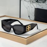 Balenciaga  Mirror leg Logoo Aviator Sunglasses Top quality - Image 5