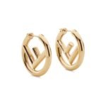 Fendi hollow letter earrings