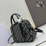 Dior Canvas Bowling Handbag - Image 3