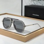 DOLCE & GABBAN DG Sheet Frame Slim Mirror Legs  Sunglasses Top quality - Image 5