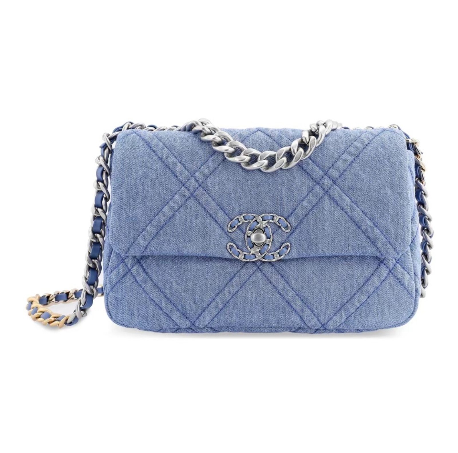 Chanel 19Bag Denim Canvas Handle Crossbody Bag